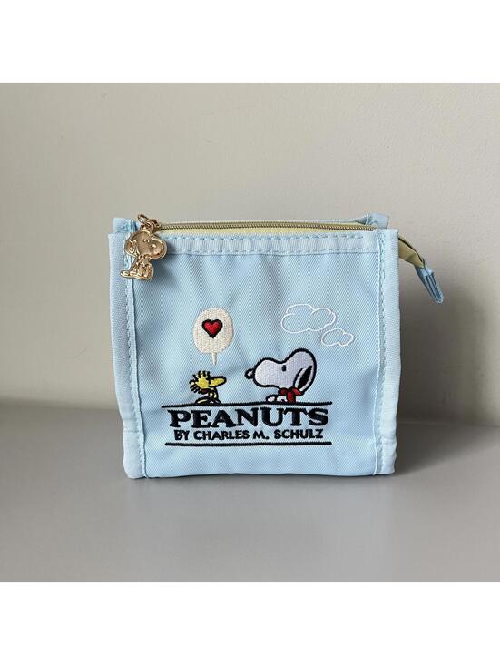 Peanuts Handbags - Peanuts Character Snoopy Square Nylon Pouch New